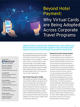 Beyond Hotel Payment: Why Virtual Cards are Being Adopted Across Corporate Travel Programs Beyond Hotel Payment: Why Virtual Cards are Being Adopted Across Corporate Travel Programs