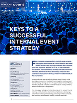 Keys to a Successful Internal Event Strategy Keys to a Successful Internal Event Strategy